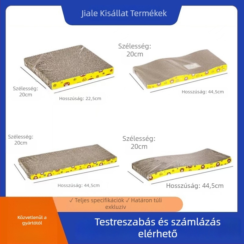 Macska karmoló deszka, tartós, egyszerű stílus, S-típusú egyenes deszka, magas sűrűségű hullámkarton