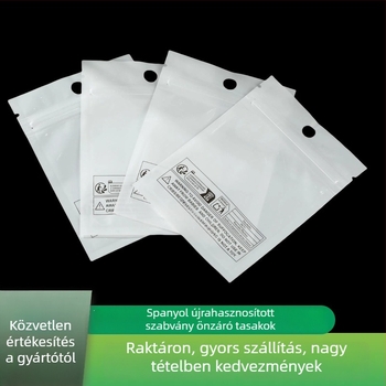 Önzáró, környezetbarát transzfronteális csomagoló taska Yin-Yang gyöngyházfényű felülettel, 2 cm zárás, Zhen Li márka