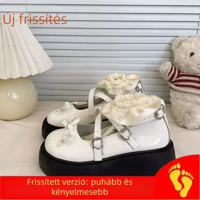 PU bőr Mary Jane cipő, vastag talppal, alacsony kitten sarokkal, slip-on egypántos zárással, nőknek, mindennapi viselet