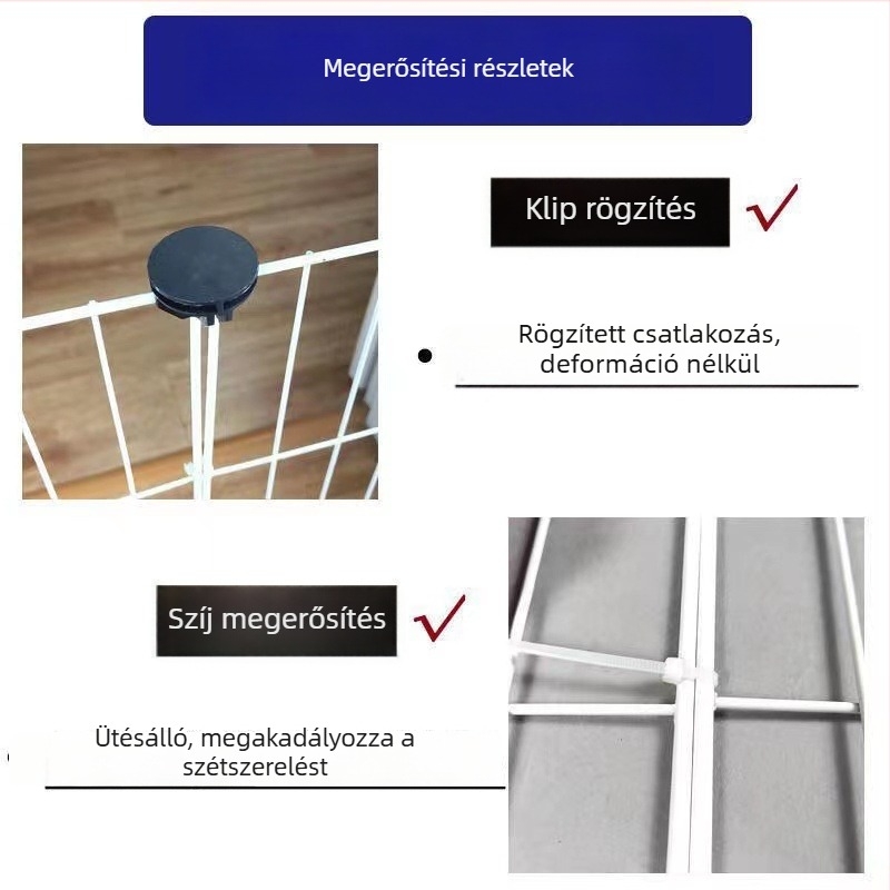 Vas hálós macska ketrec napozáshoz, karcolás elleni védelem, kompakt beltéri macska ketrec készlet