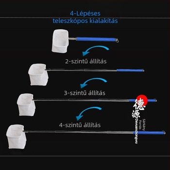 Garnélaráka horgász háló – összecsukható 3D kör alakú design akváriumhoz, rozsdamentes acél/nylon, 0,4 kg