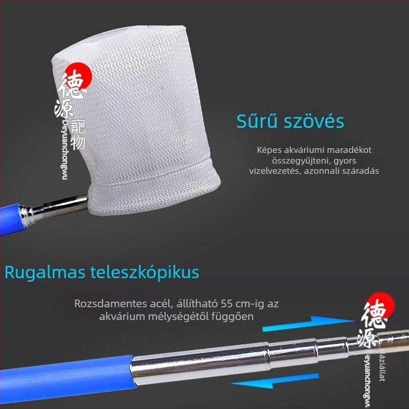 Garnélaráka horgász háló – összecsukható 3D kör alakú design akváriumhoz, rozsdamentes acél/nylon, 0,4 kg