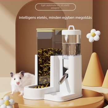 Hamster 2-in-1 itató és etető tál, PP anyag, ivóvíz adagoló
