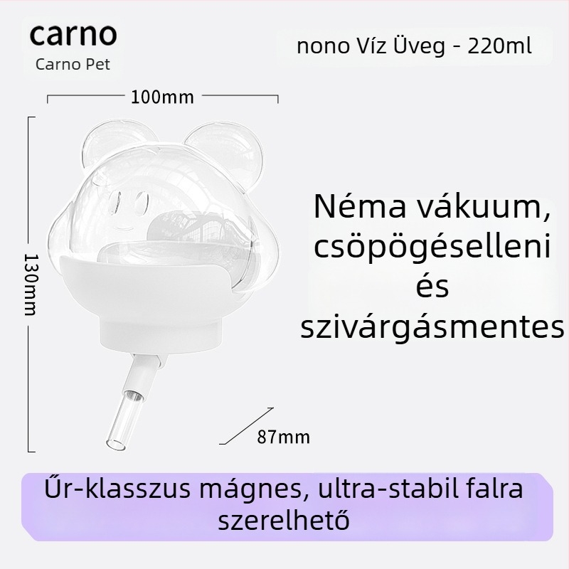 Kano Mágneses Háziállat-ivóvíz adagoló vákuumos rögzítéssel – műanyag