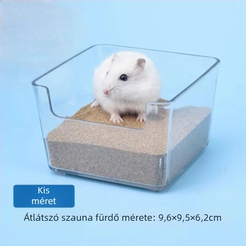 Kétfunkciós hörcsögfürdő és toalett homokfürdővel