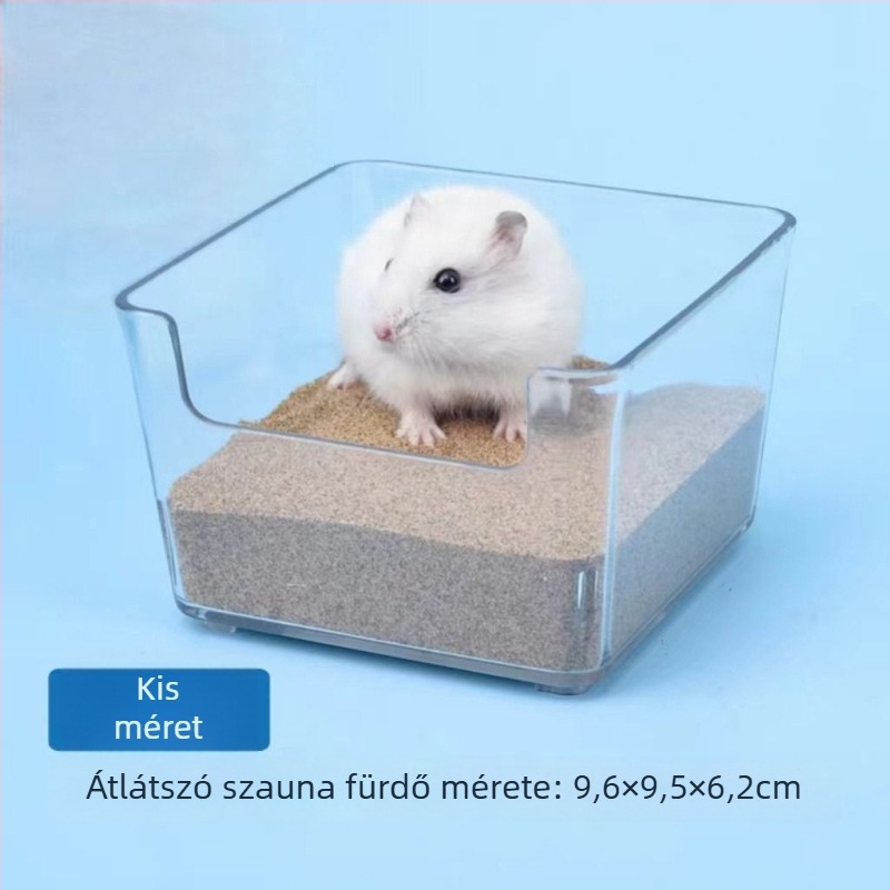 Kétfunkciós hörcsögfürdő és toalett homokfürdővel