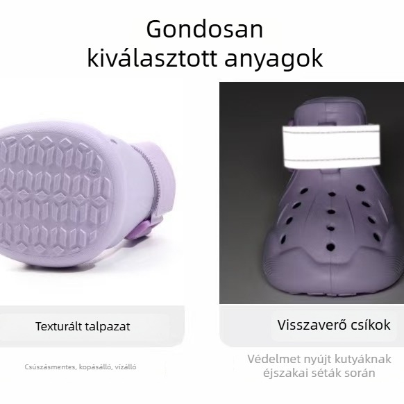 Kutyacipők puha gumírozott talppal, beltéri csúszásmentes, minimalist design, univerzális illeszkedés