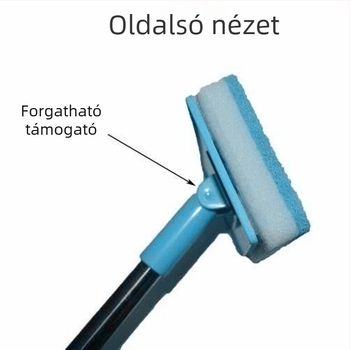 Hosszú nyelű akváriumi kefével belső falak tisztítására - Akváriumi felszerelés