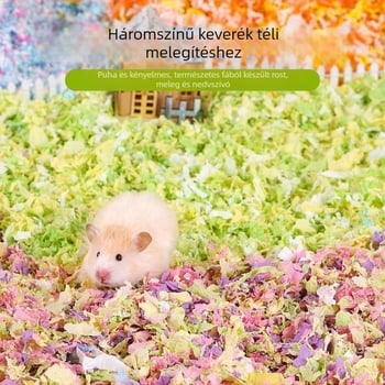 Hörcsög papír-bab alátét télre - dezodoráló, nedvszívó, pormentes - papírdarabok és faforgács, hörcsögök és csincsilla számára