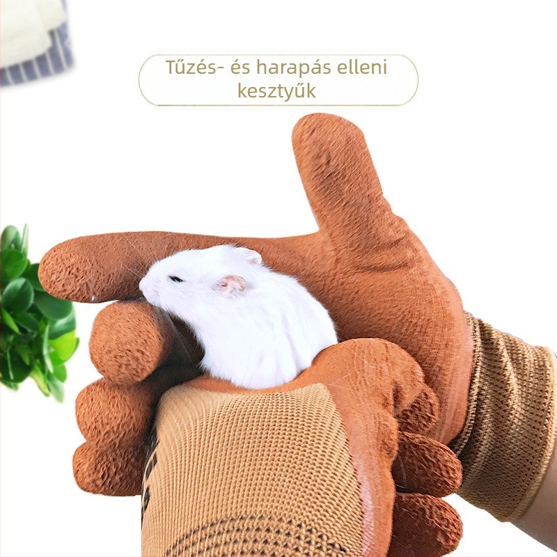 Hörcsög védő kesztyű harapás ellen – nylon bevonattal, Han Han Pet márka, háziállat-kiegészítők, 1 pár