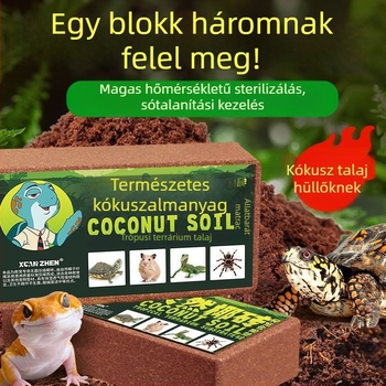 Fából készült hörcsög lakhely kókusz tégla és mohás matrac