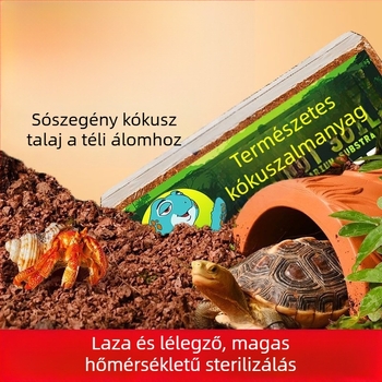 Fából készült hörcsög lakhely kókusz tégla és mohás matrac