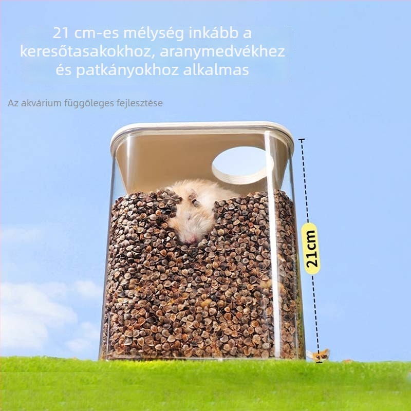 Hörcsög odú ásó doboz — mini erdő filcből, kukkoló és rejtő ház; anyagok: nyírfából készült többszörös rétegű lemez és filc