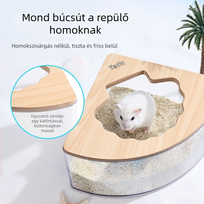 Átlátszó akril hamster fürdető készlet – toalettsz. és homokfürdő; Eredet: Kína; Márka: It is suitable