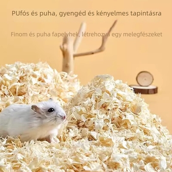 Fából készült alom hámsterek és csincsillák számára, pormentes, dezodoráló