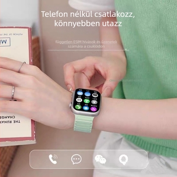 S10 okosóra szilikon szíjjal, SIM-kártya nyílás, hengeres számlap, vízálló