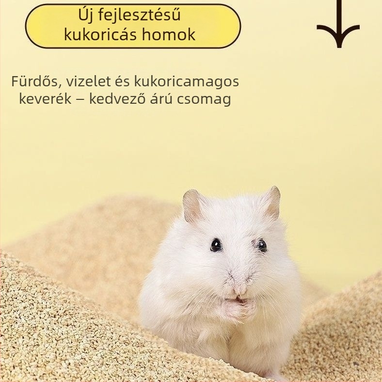 Hamster hűtő alom kukoricaszárral, ultrafin részecskék, nedvszívó vizelet és dezodoráló részecskék (Anyag: Egyéb; Eredet: Egyéb; Importált: Nem; Kategória: Kisállateledel)