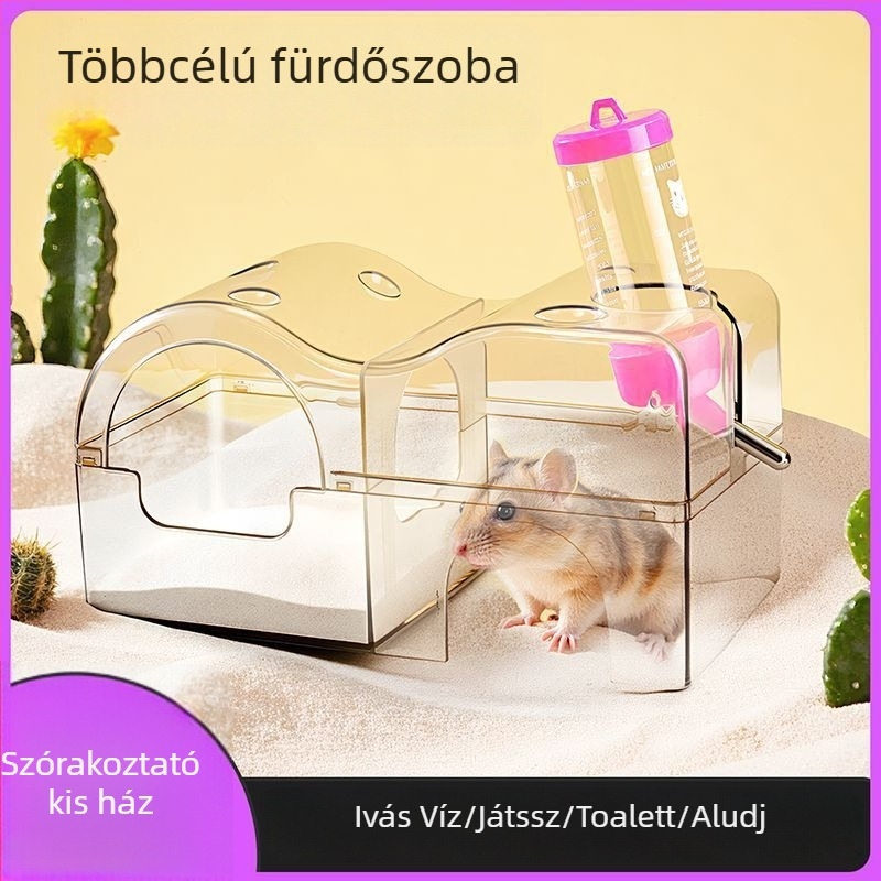 Akril hörcsög ház — átlátszó 3-1 luxus villa víztartállyal és homokfürdővel | Run Around | Kód C158014