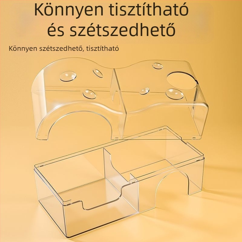 Akril hörcsög ház — átlátszó 3-1 luxus villa víztartállyal és homokfürdővel | Run Around | Kód C158014