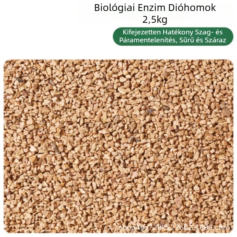Hamsternek való diószemcsés aljzat, pormentes; Anyag: Dió; Termékkód: Walnut sand; Márka: OEM