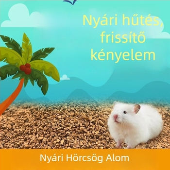Mosható dióhéj-homok-alom hörcsögöknek, aranyhörcsög számára; vizelet-abszorpciós szemcsék a terrárium dekorálásához és hűtéséhez