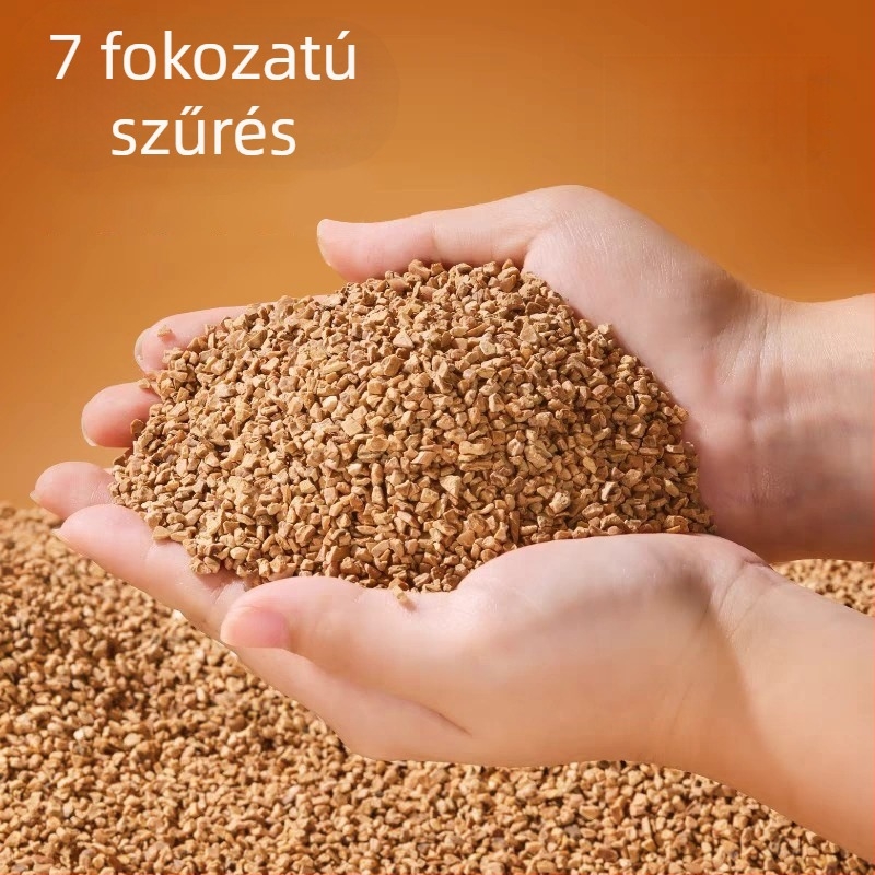 Mosható dióhéj-homok-alom hörcsögöknek, aranyhörcsög számára; vizelet-abszorpciós szemcsék a terrárium dekorálásához és hűtéséhez