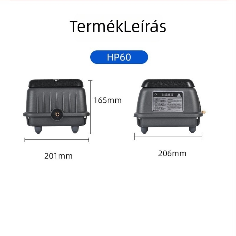 Yichang Technology akváriumi oxigénszivató koi tóhoz és háztartási akváriumhoz, 30W/60W, nagy levegőmennyiség, energiatakarékos