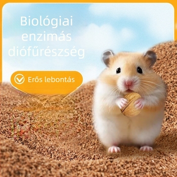 Hamster dezodoráló alom dió‑homok és papír‑gyapot forgács – Golden Bear