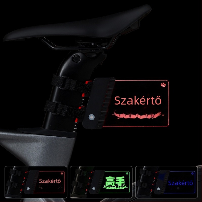 Fényes hátsó lámpa kerékpárokhoz, országúti és MTB használatra, lélegző és villogó üzemmódokkal, állítható