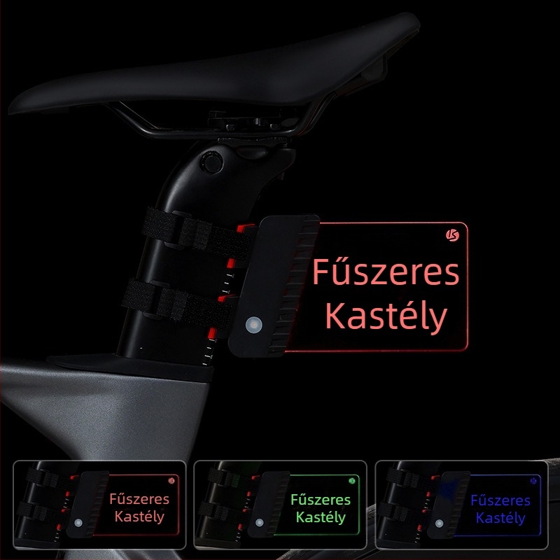 Fényes hátsó lámpa kerékpárokhoz, országúti és MTB használatra, lélegző és villogó üzemmódokkal, állítható