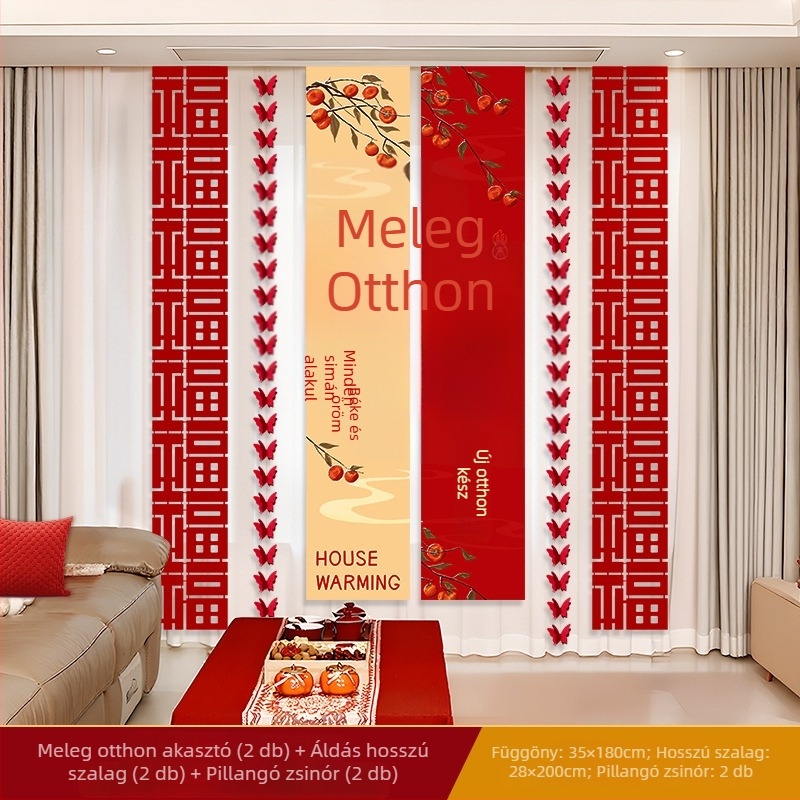 Lógó textil dekoráció új otthon költözéséhez – anyag: textil; etnikus/ kínai/ klasszikus stílus