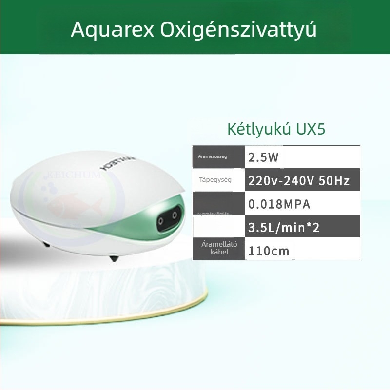 Aquarex oxigénpumpa kisméretű és közepes akváriumokhoz, otthoni használatra, csendes működés