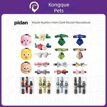 Pidan állítható macskanyakörv textil masnival