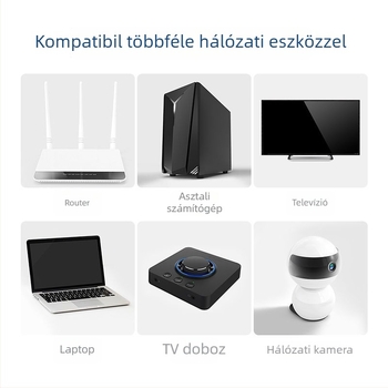 10G tiszta réz hálózati kábel, Cat6E gigabites, Kristály RJ-45 csatlakozóval, routerre nincs szükség, otthoni szélessávú internethez