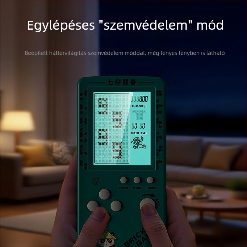 Tetris hordozható játékkonzol - nosztalgikus stílus, 1GB memória, egyjátékos mód, nagy képernyő, szemvédelem
