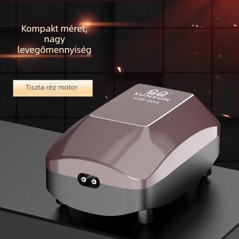 Kompakt, csendes akváriumi oxigénpumpa otthoni használatra