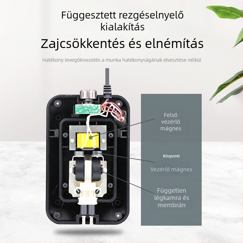 Kompakt, csendes akváriumi oxigénpumpa otthoni használatra