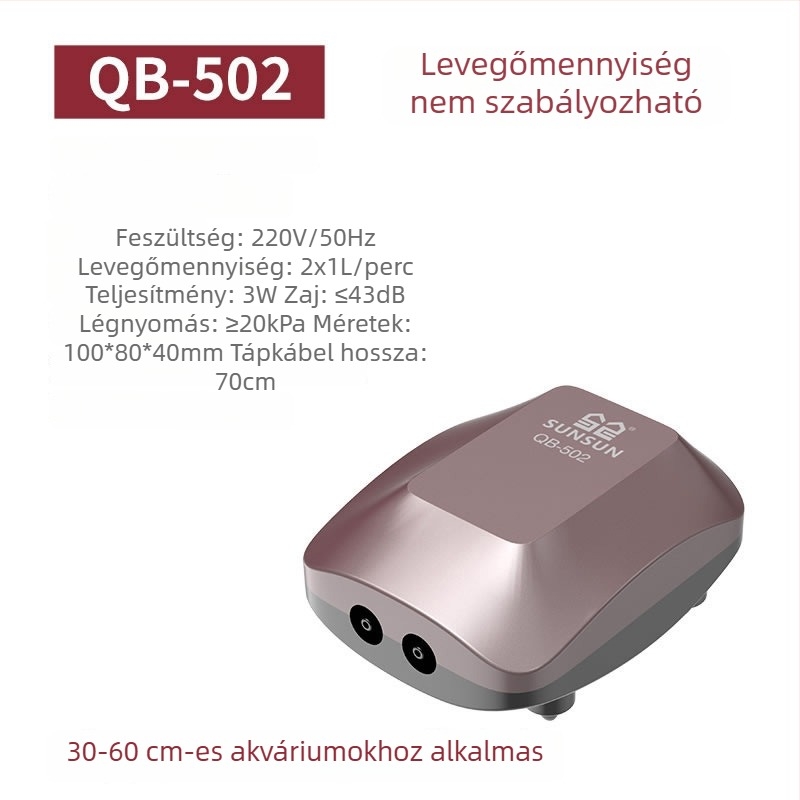Kompakt, csendes akváriumi oxigénpumpa otthoni használatra