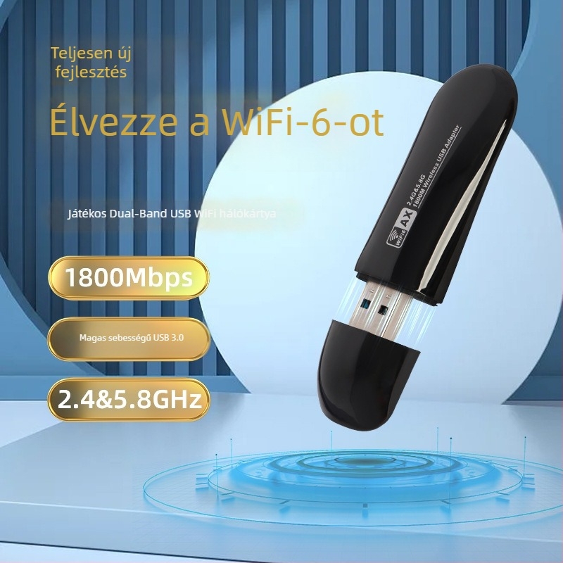 ZAPO W50L-5DB USB Wi‑Fi adapter, RTL8812AU, 1200Mbps, dual-band 2,4/5 GHz, IEEE 802.11ac/a/b/g/n támogatja