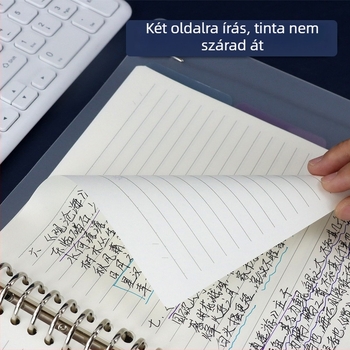 Kivehető fémlapos klipszes notesz Dowling papírral, 60 lap, újrahasználható, vonalas és négyzetrács oldalakkal
