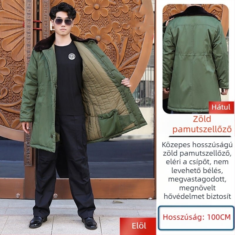 Kamufláž téli pamutkeverék kabát felnőtteknek, uniszex