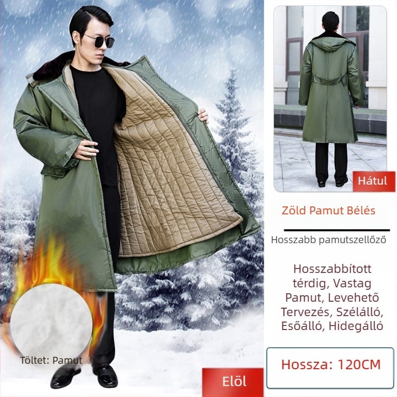 Kamufláž téli pamutkeverék kabát felnőtteknek, uniszex