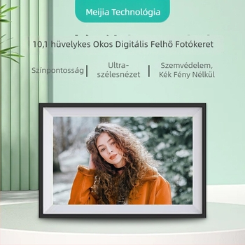 Intelligens digitális fotókeret érintőképernyővel, Wi‑Fi felhőalapú átvitel, Frameo támogatás, TF-kártya támogatás, 1280x800, 32GB