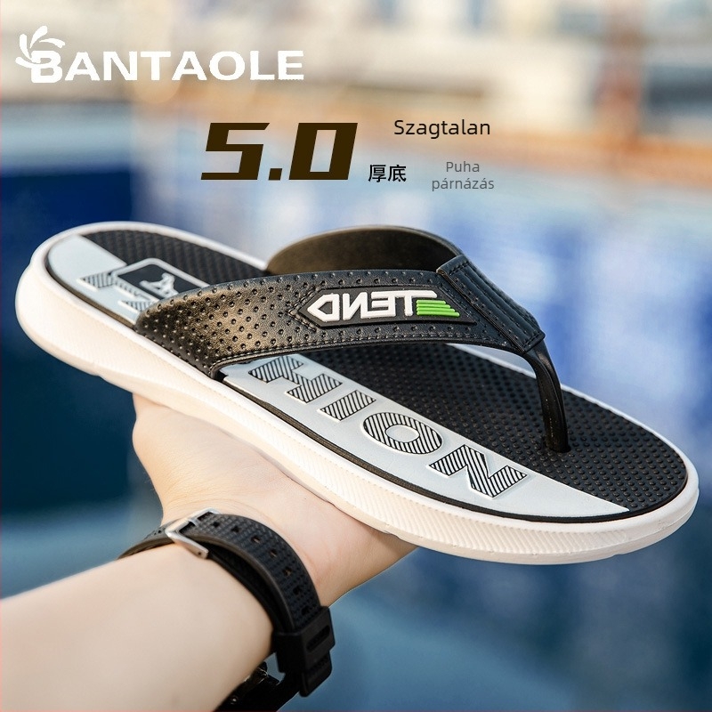Férfi PVC papucsok nyárra, Slip-On, injektált talppal, könnyű, szagtalanító