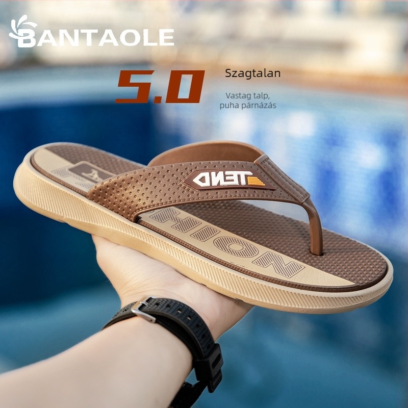 Férfi PVC papucsok nyárra, Slip-On, injektált talppal, könnyű, szagtalanító