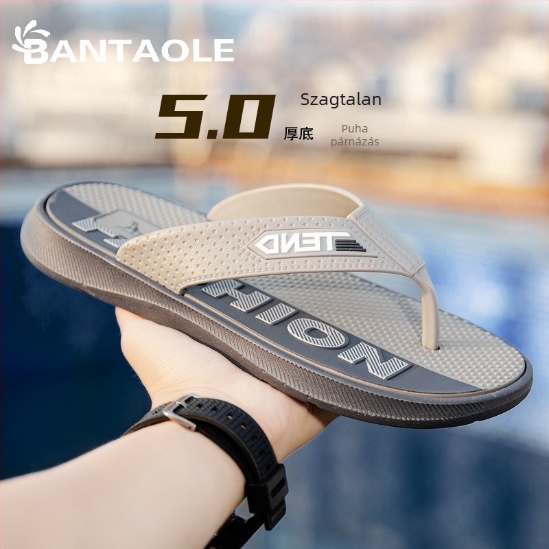 Férfi PVC papucsok nyárra, Slip-On, injektált talppal, könnyű, szagtalanító
