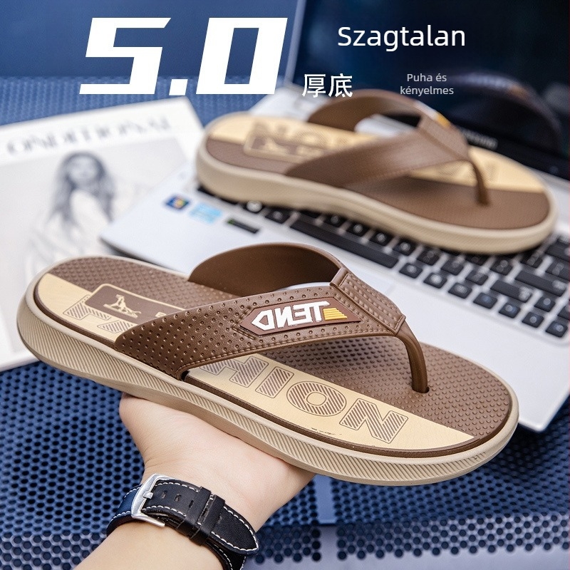 Férfi PVC papucsok nyárra, Slip-On, injektált talppal, könnyű, szagtalanító