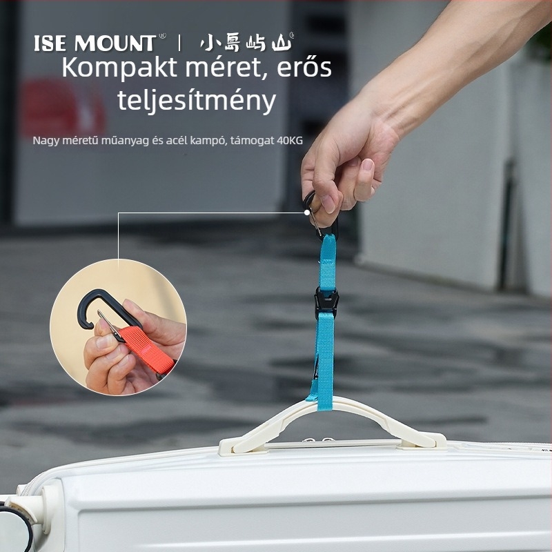 Ise Mount Csomagokhoz készült webbing kampóval és külső csattal – Kopásálló, Hordozható, Rögzített szíj