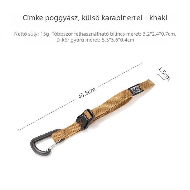 Ise Mount Csomagokhoz készült webbing kampóval és külső csattal – Kopásálló, Hordozható, Rögzített szíj