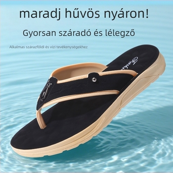 Férfi flip-flopok PVC felsőrésszel, poliuretán talppal, injektált talp technológiával, nyitott orr dizájn
